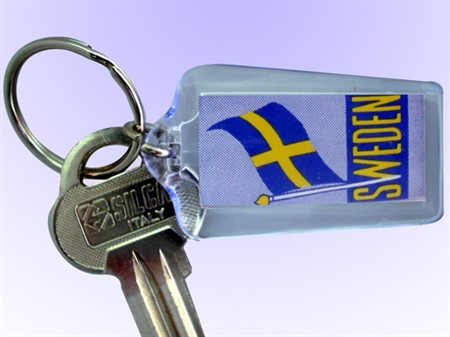 Nyckelhållare Svenska flaggan/Tre kronor